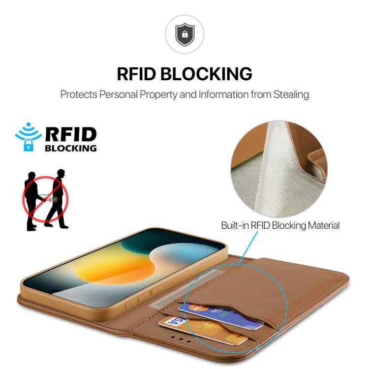 For iPhone 17 Pro DUX DUCIS Hivo Series Cowhide + PU + TPU Flip Phone Case(Brown) - iPhone 17 Pro Cases by DUX DUCIS | Online Shopping UK | buy2fix