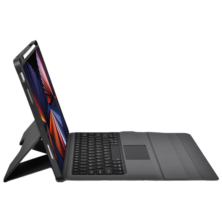 For iPad 10th Gen 10.9 2022 Integrated Bluetooth Keyboard Leather Case with Backlight & Touchpad(Black) - Universal by buy2fix | Online Shopping UK | buy2fix