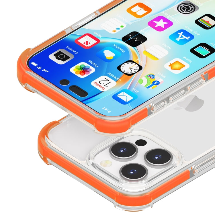 For iPhone 16 Pro Max Four-corner Shockproof TPU Hybrid Acrylic Phone Case(Orange) by buy2fix