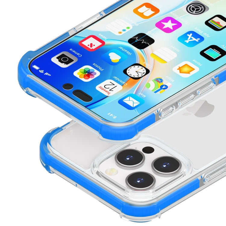 For iPhone 16 Pro Max Four-corner Shockproof TPU Hybrid Acrylic Phone Case(Blue) by buy2fix