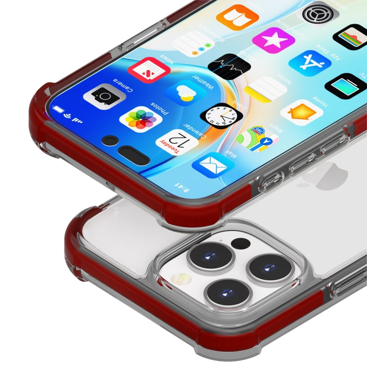 For iPhone 16 Pro Max Four-corner Shockproof TPU Hybrid Acrylic Phone Case(Brown) by buy2fix