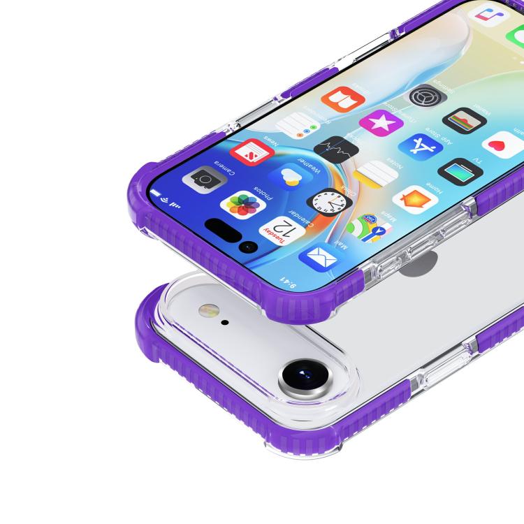 For iPhone Air Four-corner Shockproof TPU Hybrid Acrylic Phone Case(Purple) - iPhone Air Cases by buy2fix | Online Shopping UK | buy2fix