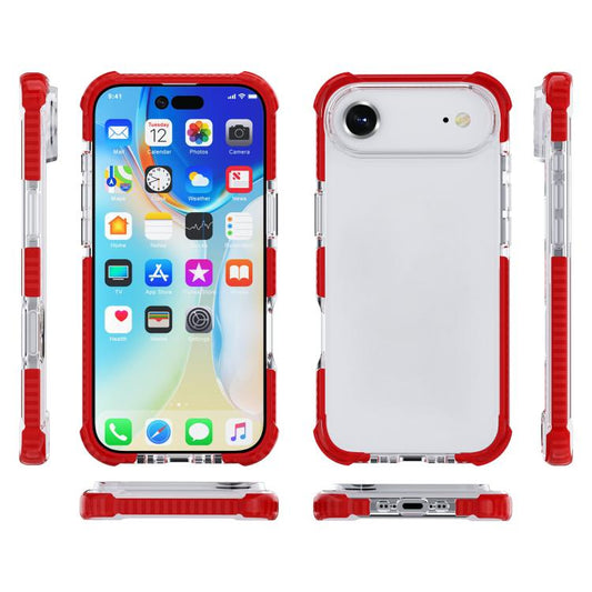 For iPhone Air Four-corner Shockproof TPU Hybrid Acrylic Phone Case(Red) - iPhone Air Cases by buy2fix | Online Shopping UK | buy2fix