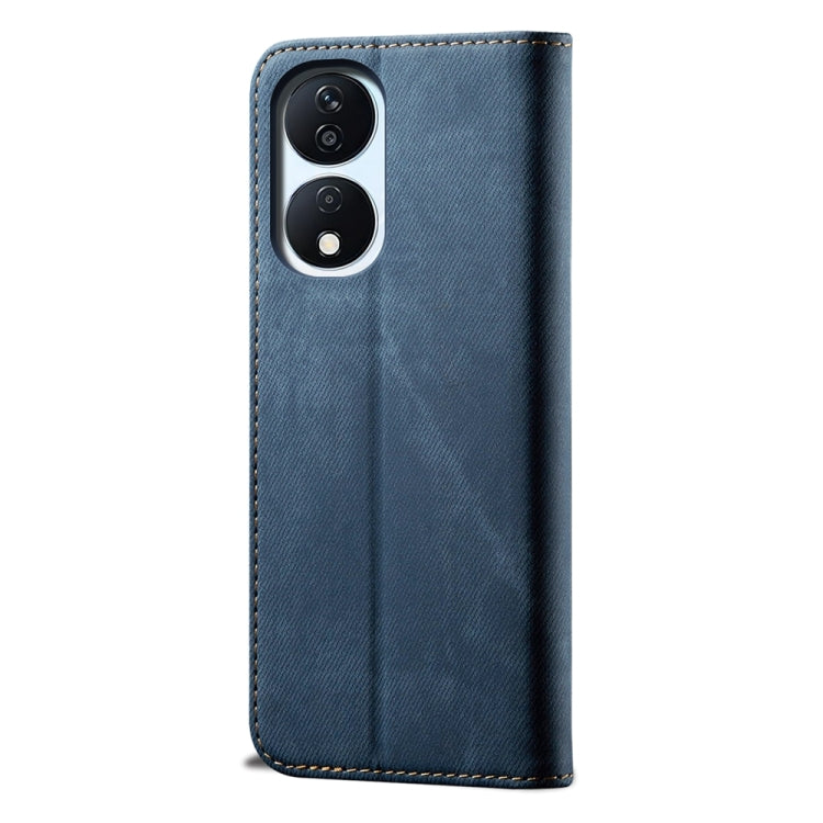 For Honor Play 8T 5G / X7b Denim Texture Flip Leather Phone Case(Blue) - Honor Cases by buy2fix | Online Shopping UK | buy2fix