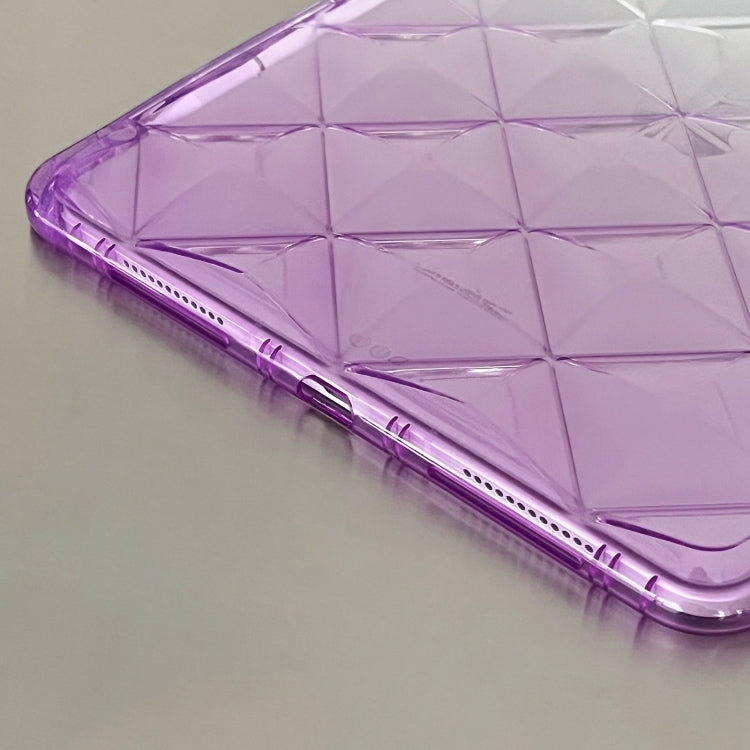 For iPad Air 11 2025 / 2024 Gradient Diamond Plaid TPU Tablet Case(Gradient Purple) by buy2fix