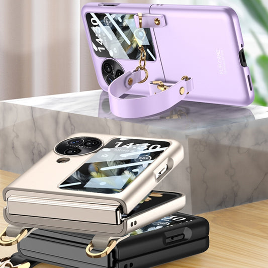 For OPPO Find N3 Flip GKK Integrated Ultra-thin Handbag Phone Case(Gold) by GKK