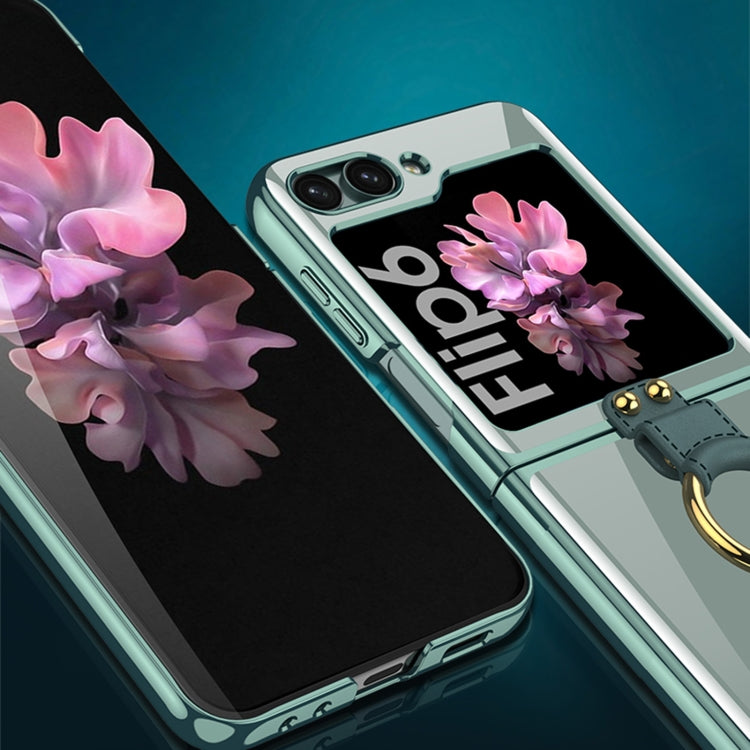 For Samsung Galaxy Z Flip6 / Flip7 FE GKK Electroplating Phone Case with Ring(Transparent) - Galaxy Z Flip6 5G Cases by GKK | Online Shopping UK | buy2fix