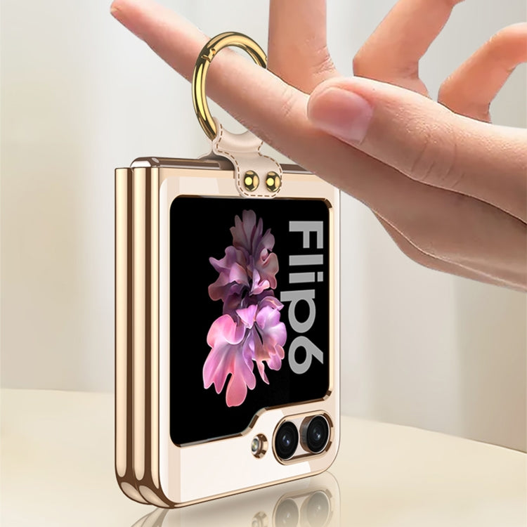 For Samsung Galaxy Z Flip6 / Flip7 FE GKK Electroplating Phone Case with Ring(Transparent) - Galaxy Z Flip6 5G Cases by GKK | Online Shopping UK | buy2fix