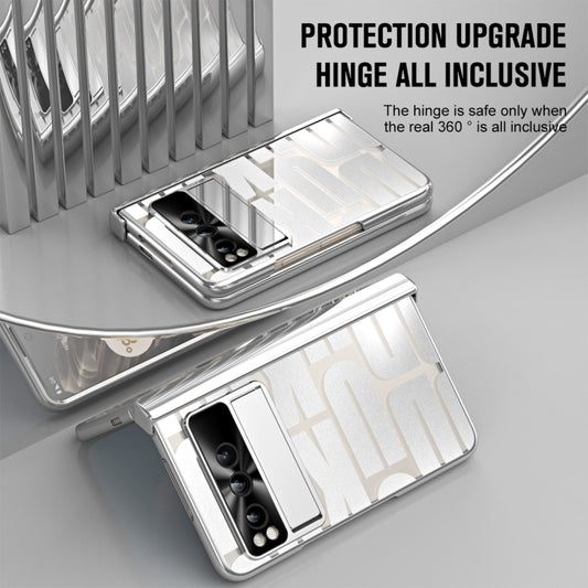 For Google Pixel Fold Integrated Electroplating Folding Phone Case(Silver) by buy2fix