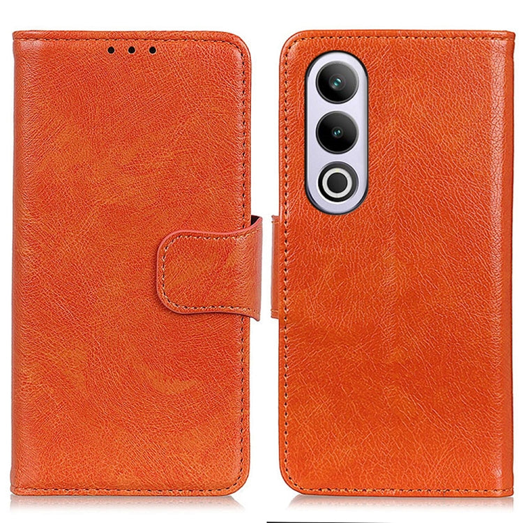 For OnePlus Nord 4E Global Nappa Texture Leather Phone Case(Orange) - OnePlus Cases by buy2fix | Online Shopping UK | buy2fix