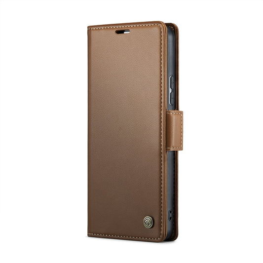 For Realme 11 Pro/11 Pro+ CaseMe 023 Butterfly Buckle Litchi Texture RFID Anti-theft Leather Phone Case(Brown) by CaseMe