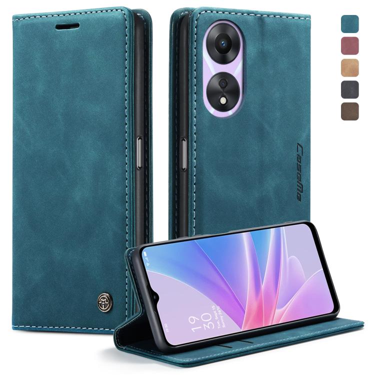 For OPPO A78 5G Global / A1X 5G CaseMe 013 Multifunctional Horizontal Flip Leather Phone Case(Blue) - OPPO Cases by CaseMe | Online Shopping UK | buy2fix
