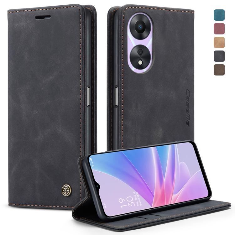 For OPPO A78 5G Global / A1X 5G CaseMe 013 Multifunctional Horizontal Flip Leather Phone Case(Black) - OPPO Cases by CaseMe | Online Shopping UK | buy2fix
