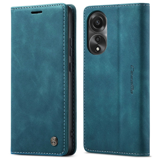 For OPPO A78 4G CaseMe 013 Multifunctional Horizontal Flip Leather Phone Case(Blue) by CaseMe
