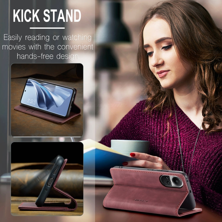 For OPPO Reno10 5G Global/Reno10 Pro Global CaseMe 013 Multifunctional Horizontal Flip Leather Phone Case(Wine Red) - OPPO Cases by CaseMe | Online Shopping UK | buy2fix