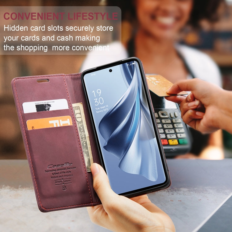 For OPPO Reno10 5G Global/Reno10 Pro Global CaseMe 013 Multifunctional Horizontal Flip Leather Phone Case(Wine Red) - OPPO Cases by CaseMe | Online Shopping UK | buy2fix