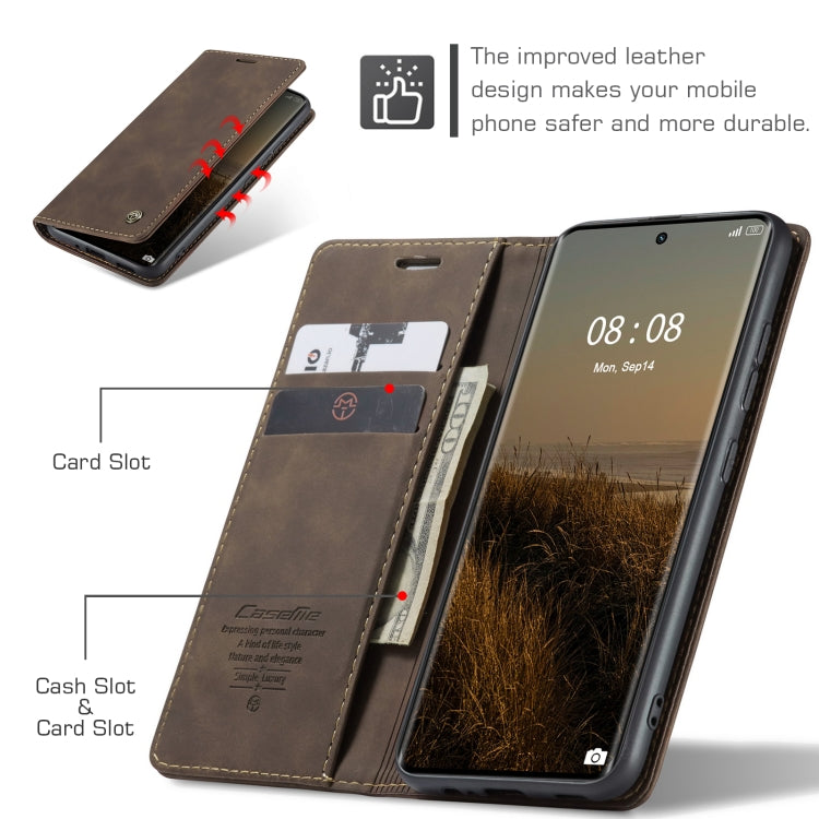 For Realme 11 Pro/Realme 11 Pro+ CaseMe 013 Multifunctional Horizontal Flip Leather Phone Case(Coffee) - Realme Cases by CaseMe | Online Shopping UK | buy2fix