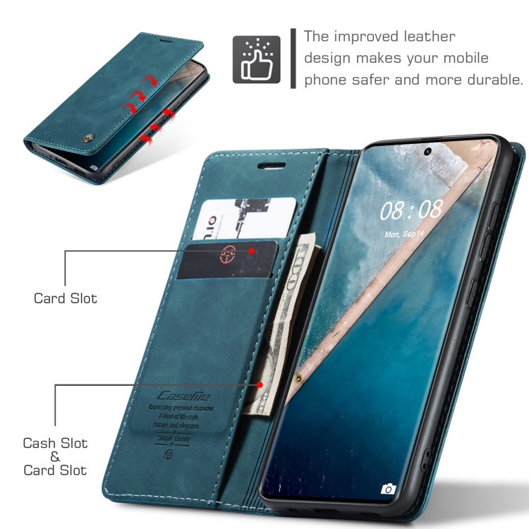 For Realme 11 Pro/Realme 11 Pro+ CaseMe 013 Multifunctional Horizontal Flip Leather Phone Case(Blue) - Realme Cases by CaseMe | Online Shopping UK | buy2fix