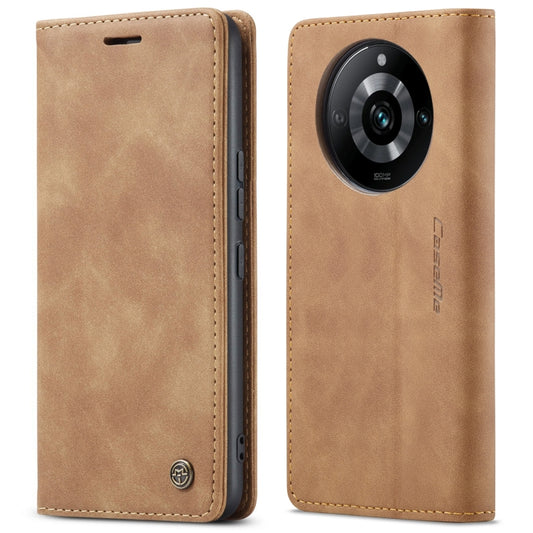 For Realme 11 Pro/Realme 11 Pro+ CaseMe 013 Multifunctional Horizontal Flip Leather Phone Case(Brown) by CaseMe