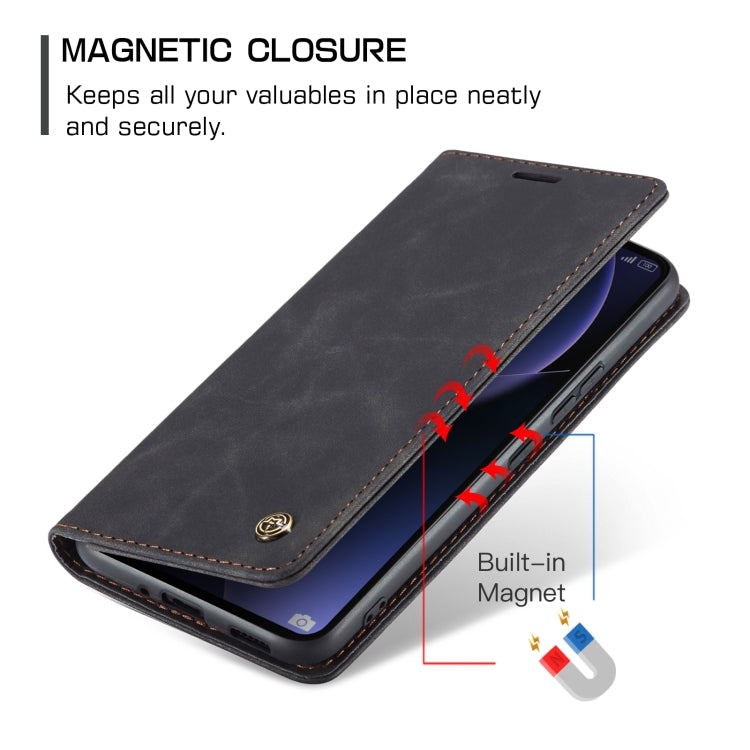 For Xiaomi 13T/13T Pro CaseMe 013 Multifunctional Horizontal Flip Leather Phone Case(Black) by CaseMe