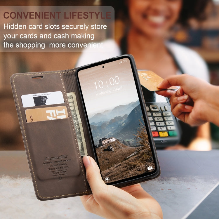 For Xiaomi Redmi 12 4G / 12 5G/Note 12R CaseMe 013 Multifunctional Horizontal Flip Leather Phone Case(Coffee) by CaseMe