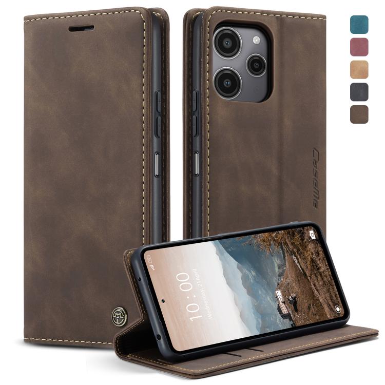 For Xiaomi Redmi 12 4G / 12 5G/Note 12R CaseMe 013 Multifunctional Horizontal Flip Leather Phone Case(Coffee) - Xiaomi Cases by CaseMe | Online Shopping UK | buy2fix