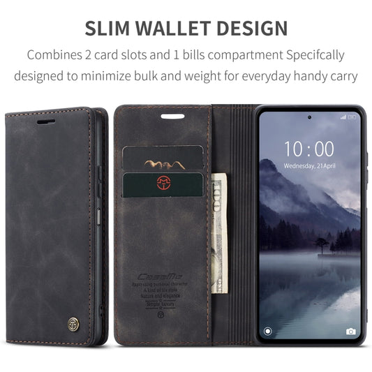 For Xiaomi Redmi 12 4G / 12 5G/Note 12R CaseMe 013 Multifunctional Horizontal Flip Leather Phone Case(Black) by CaseMe