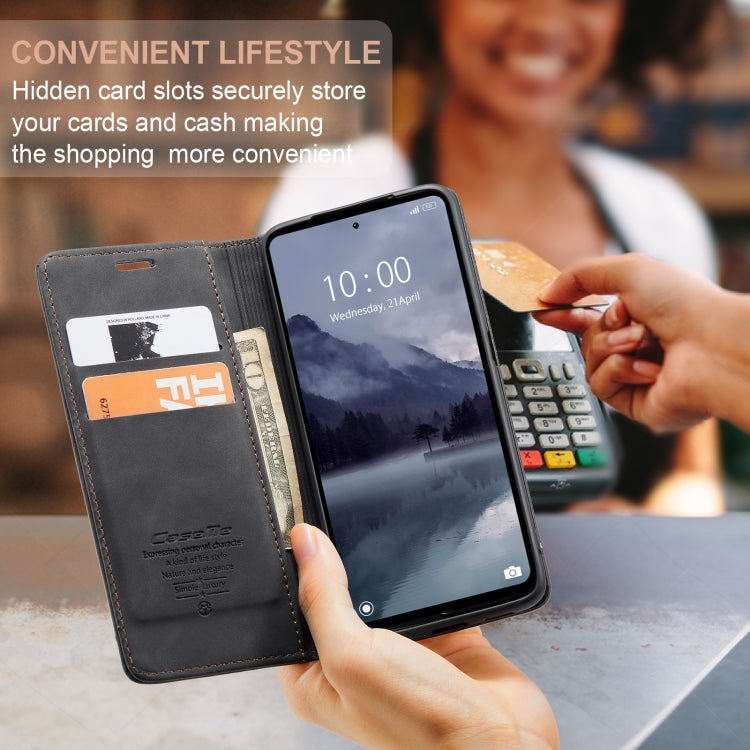 For Xiaomi Redmi 12 4G / 12 5G/Note 12R CaseMe 013 Multifunctional Horizontal Flip Leather Phone Case(Black) by CaseMe