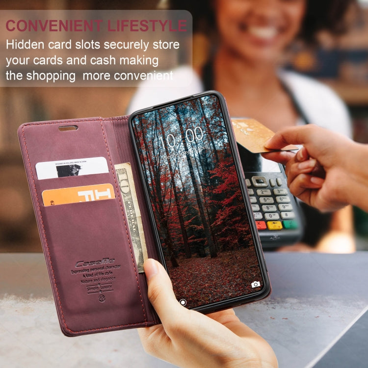 For Xiaomi 14 CaseMe 013 Multifunctional Horizontal Flip Leather Phone Case(Wine Red) by CaseMe