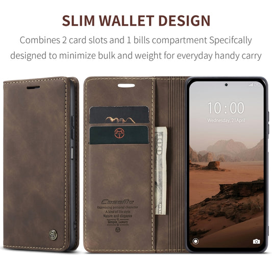 For Xiaomi Redmi Note 13 5G CaseMe 013 Multifunctional Horizontal Flip Leather Phone Case(Coffee) by CaseMe