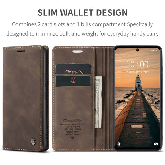 For Xiaomi Redmi Note 13 Pro 5G CaseMe 013 Multifunctional Horizontal Flip Leather Phone Case(Coffee) by CaseMe