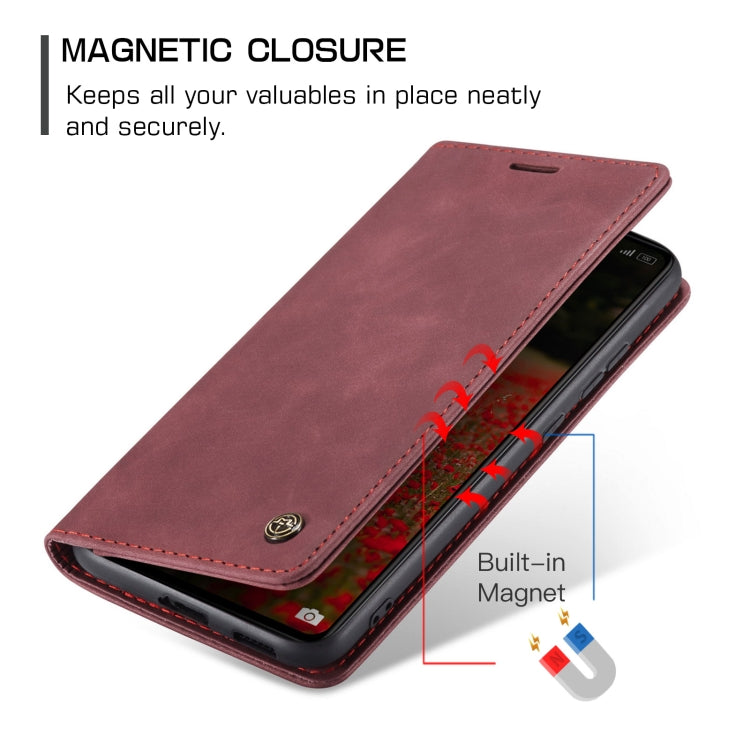 For Xiaomi Redmi Note 13 Pro 5G CaseMe 013 Multifunctional Horizontal Flip Leather Phone Case(Wine Red) by CaseMe
