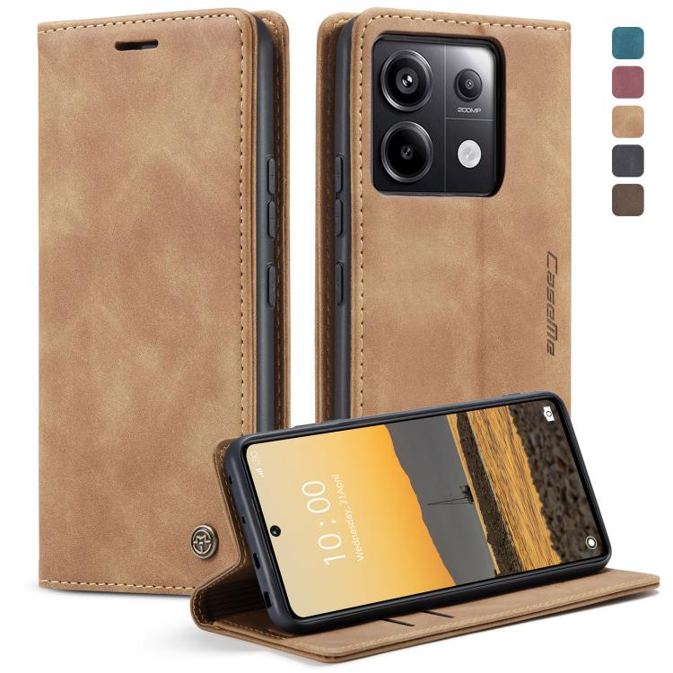 For Xiaomi Redmi Note 13 Pro 5G CaseMe 013 Multifunctional Horizontal Flip Leather Phone Case(Brown) - Xiaomi Cases by CaseMe | Online Shopping UK | buy2fix