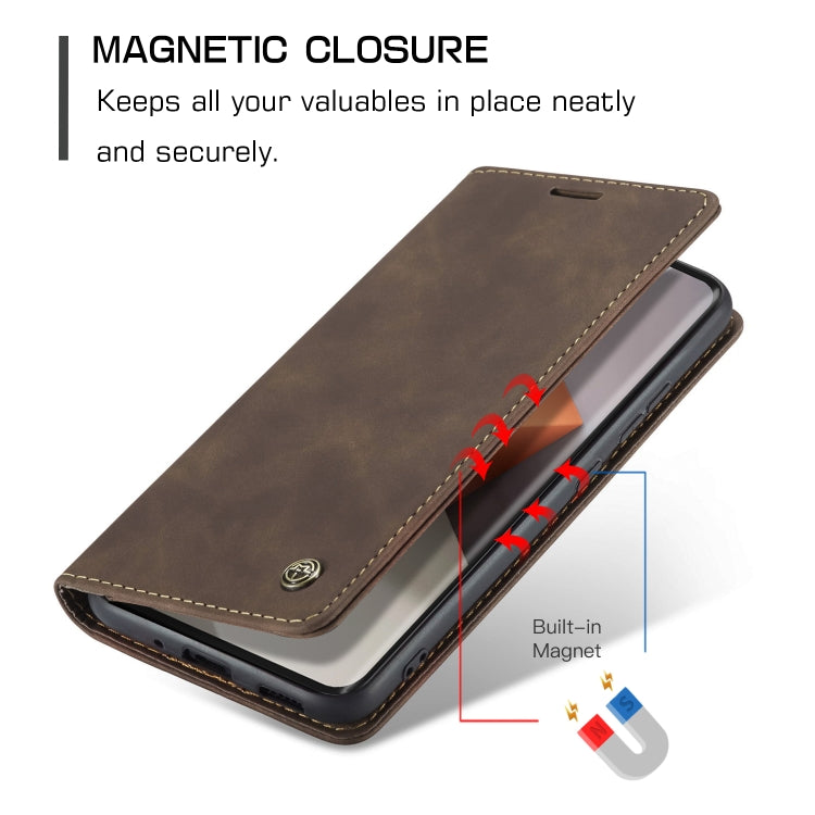 For Xiaomi Redmi Note 13 Pro+ CaseMe 013 Multifunctional Horizontal Flip Leather Phone Case(Coffee) by CaseMe