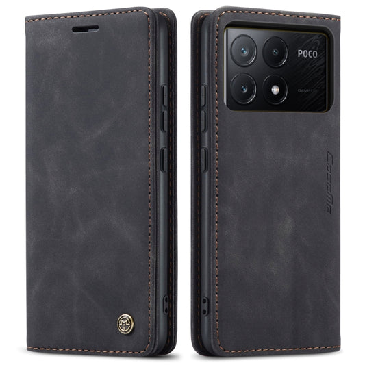 For Xiaomi Poco X6 Pro CaseMe 013 Multifunctional Horizontal Flip Leather Phone Case(Black) by CaseMe