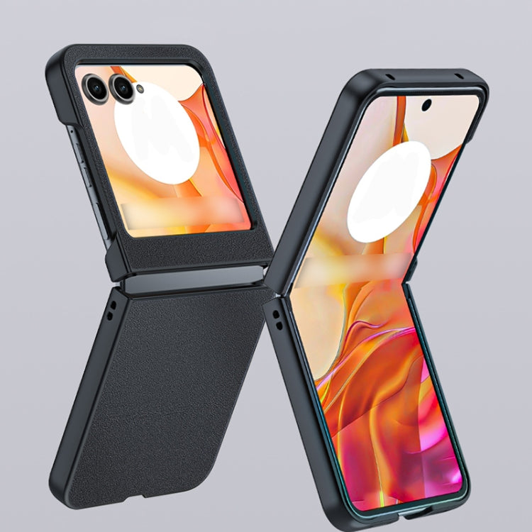 For Motorola Razr 50 / Razr 60 Ultra-thin Plain Skin Leather Phone Case(Orange) - Motorola Cases by buy2fix | Online Shopping UK | buy2fix