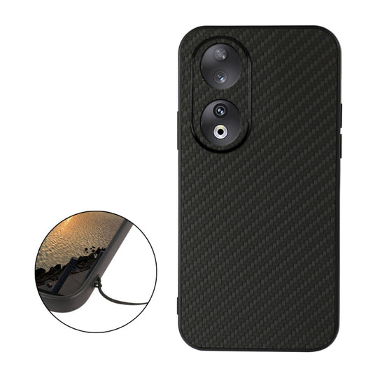 For Honor 90 Carbon Fiber Texture Shockproof Phone Case(Black) by buy2fix