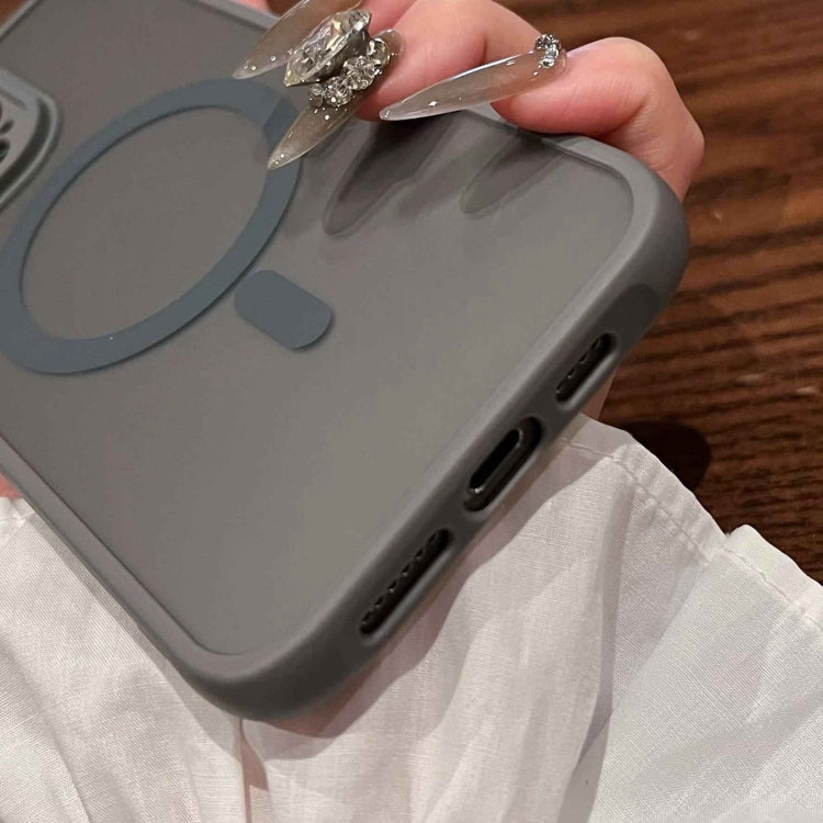 For iPhone 15 MagSafe Magnetic TPU Hybrid PC Phone Case(Titanium Gray) by buy2fix