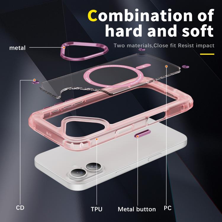 For iPhone 17 Skin Feel TPU + PC MagSafe Magnetic Phone Case(Transparent Pink) - iPhone 17 Cases by buy2fix | Online Shopping UK | buy2fix