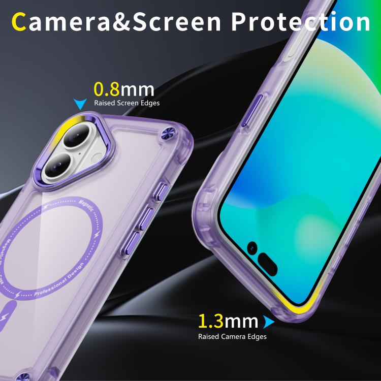 For iPhone 17 Skin Feel TPU + PC MagSafe Magnetic Phone Case(Transparent Purple) - iPhone 17 Cases by buy2fix | Online Shopping UK | buy2fix