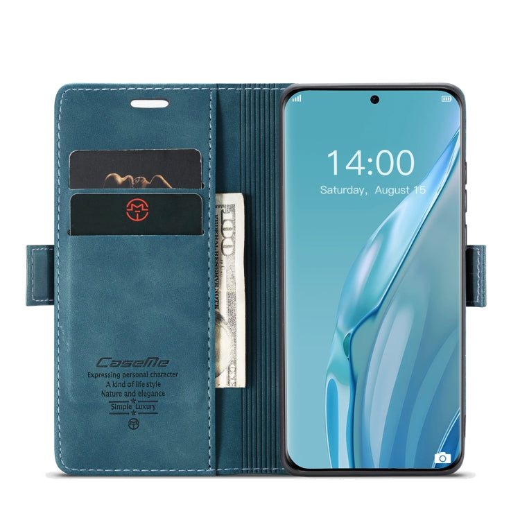 For Huawei P60 Art CaseMe 013 Multifunctional Horizontal Flip Leather Phone Case(Blue) - Huawei Cases by CaseMe | Online Shopping UK | buy2fix
