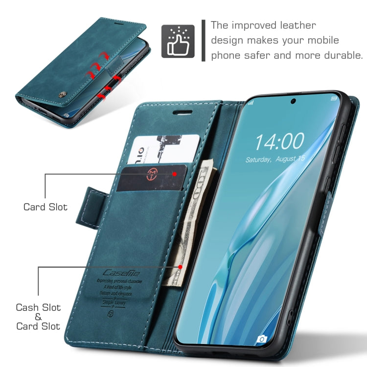 For Huawei P60 Art CaseMe 013 Multifunctional Horizontal Flip Leather Phone Case(Blue) - Huawei Cases by CaseMe | Online Shopping UK | buy2fix