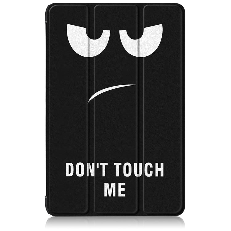 For Samsung Galaxy Tab S9+ Custer Painted 3-Fold Holder Smart Leather Tablet Case(Big Eye Me) - Galaxy Tab S9+ Cases by buy2fix | Online Shopping UK | buy2fix