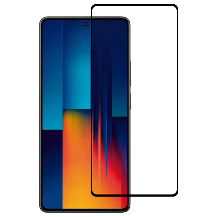 For Xiaomi Poco M6 Pro 4G 9H HD 3D Curved Edge Tempered Glass Film(Black) - by buy2fix | Online Shopping UK | buy2fix