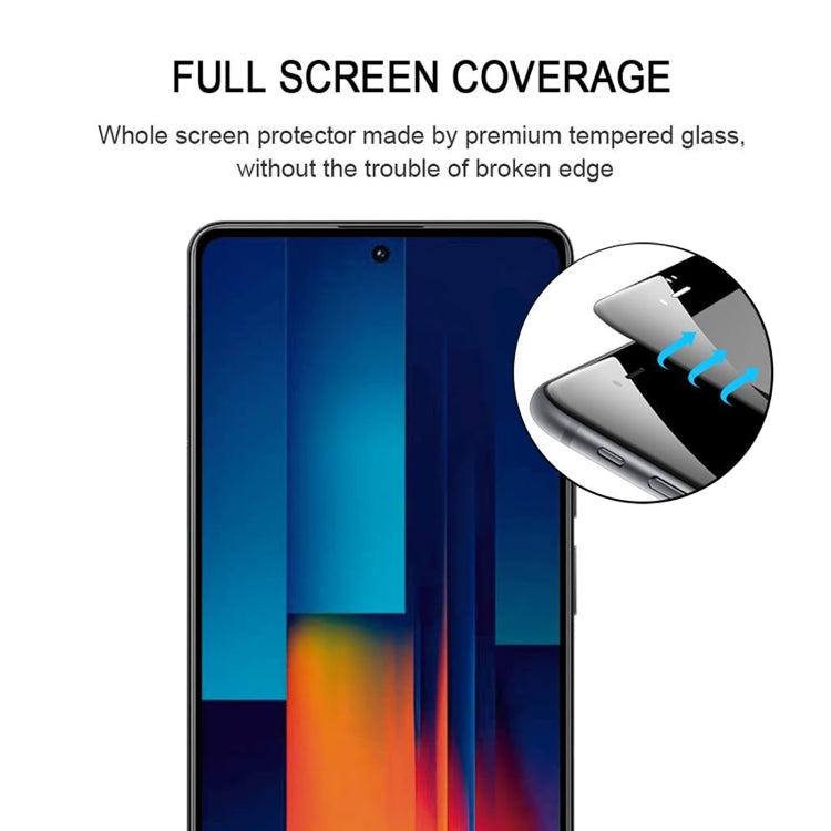 For Xiaomi Poco M6 Pro 4G 9H HD 3D Curved Edge Tempered Glass Film(Black) - by buy2fix | Online Shopping UK | buy2fix