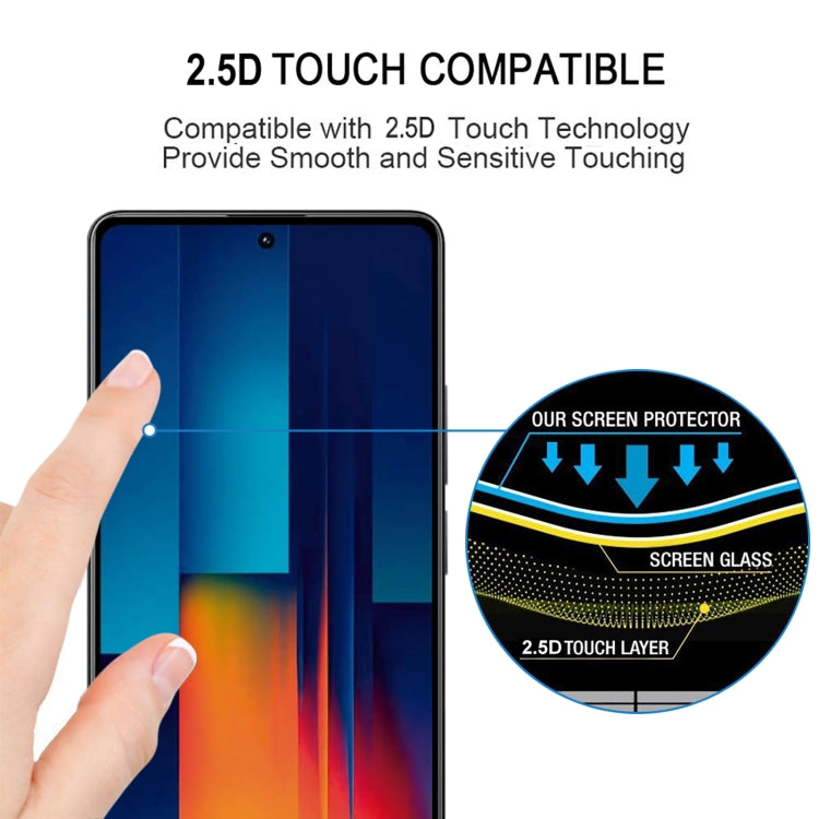 For Xiaomi Poco M6 Pro 4G 9H HD 3D Curved Edge Tempered Glass Film(Black) - by buy2fix | Online Shopping UK | buy2fix