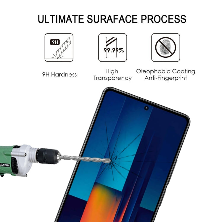 For Xiaomi Poco M6 Pro 4G 9H HD 3D Curved Edge Tempered Glass Film(Black) - by buy2fix | Online Shopping UK | buy2fix
