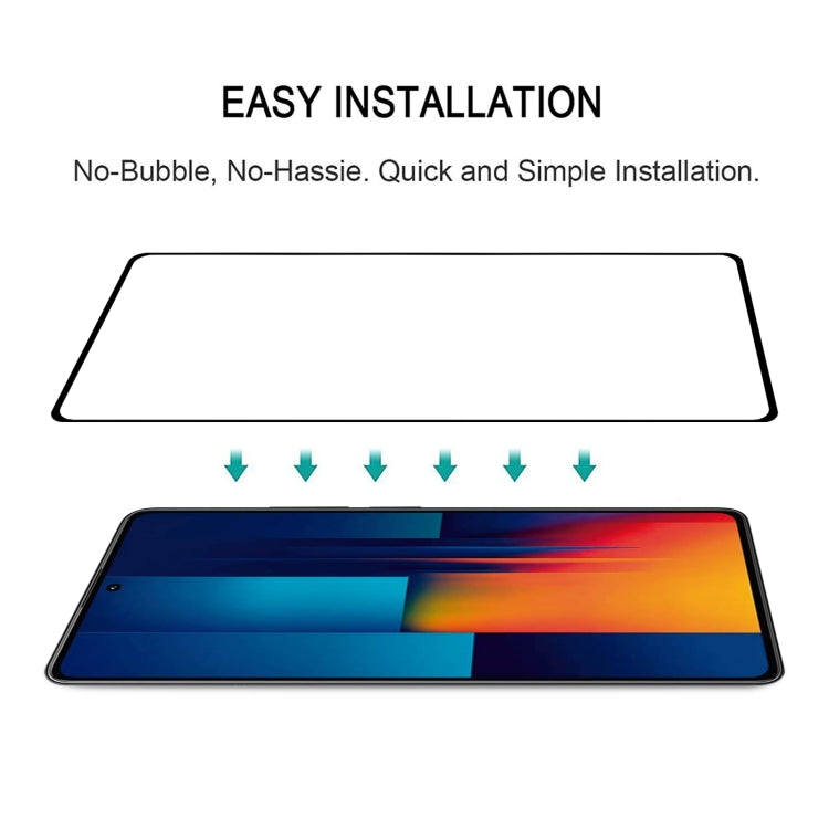 For Xiaomi Poco M6 Pro 4G 9H HD 3D Curved Edge Tempered Glass Film(Black) - by buy2fix | Online Shopping UK | buy2fix