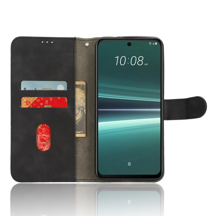 For HTC U23 Pro Skin Feel Magnetic Flip Leather Phone Case(Black) - More Brand by buy2fix | Online Shopping UK | buy2fix