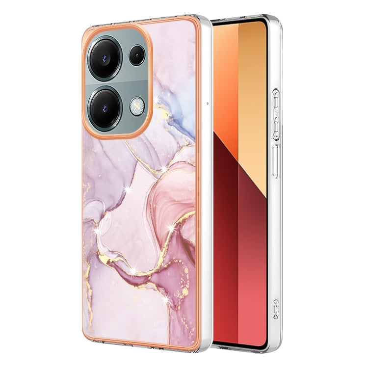 For Xiaomi Redmi Note 13 Pro 4G Global Electroplating Marble Dual-side IMD Phone Case(Rose Gold 005) - Xiaomi Cases by buy2fix | Online Shopping UK | buy2fix
